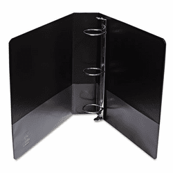 WLJ36344B Vinyl Round Ring Locking View Binder, 2" Capacity, Black By WILSON JONES CO.