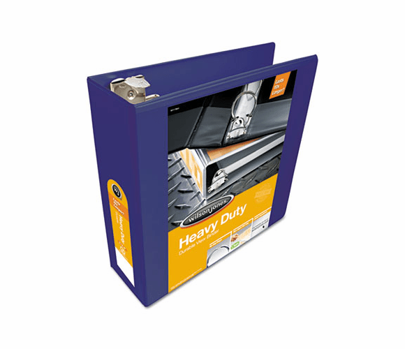 WLJ36349BL Vinyl Round Ring Locking View Binder, 3" Capacity, Dark Blue By WILSON JONES CO.