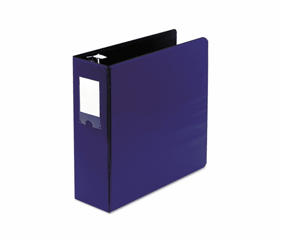 WLJ36449NBL Locking No-Gap Round Ring Binder With Label Holder, 3" Capacity, Dark Blue By WILSON JONES CO.