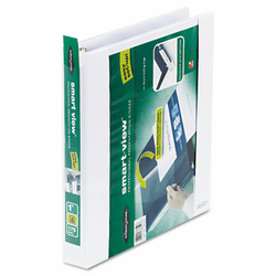 WLJ36610 Smart-View Vinyl Round Ring View Binder, 1" Capacity, White By WILSON JONES CO.