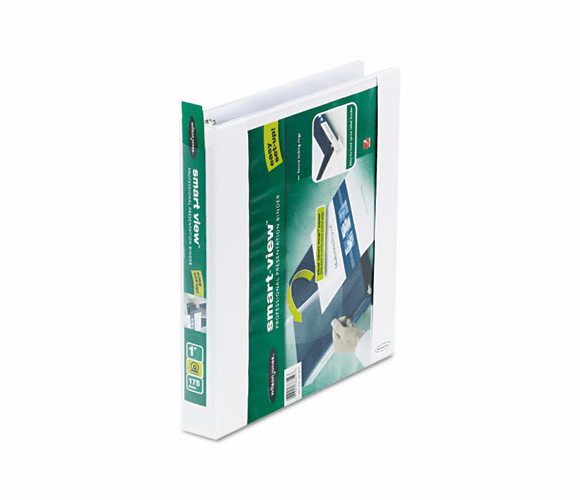 WLJ36610 Smart-View Vinyl Round Ring View Binder, 1" Capacity, White By WILSON JONES CO.