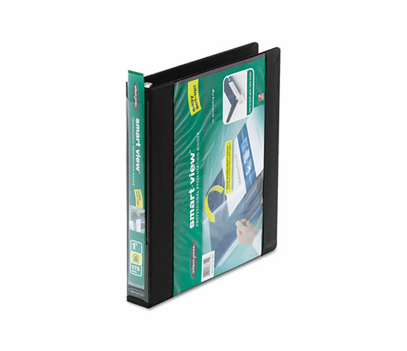 WLJ36611 Smart-View Vinyl Round Ring View Binder, 1" Capacity, Black By WILSON JONES CO.