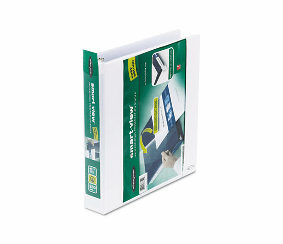 WLJ36640 Smart-View Vinyl Round Ring View Binder, 1-1/2" Capacity, White By WILSON JONES CO.