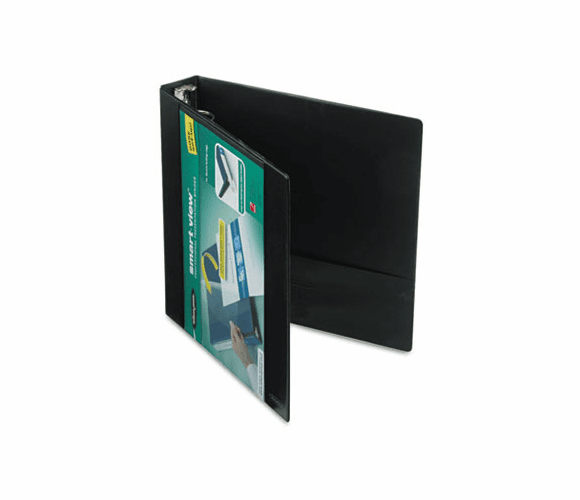 WLJ36641 Smart-View Vinyl Round Ring View Binder, 1-1/2" Capacity, Black By WILSON JONES CO.