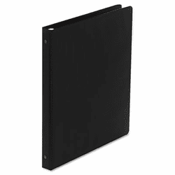 WLJ36813NB Basic Vinyl Round Ring Binder, 1/2" Capacity, Black By WILSON JONES CO.