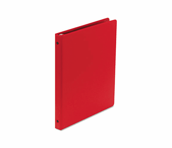 WLJ36813NR Basic Vinyl Round Ring Binder, 1/2" Capacity, Red By WILSON JONES CO.