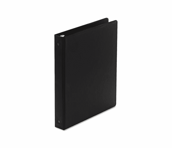 WLJ36814NB Basic Vinyl Round Ring Binder, 1" Capacity, Black By WILSON JONES CO.