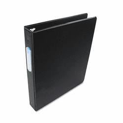 WLJ36814NHB Basic Vinyl Round Ring Binder With Label Holder, 1" Capacity, Black By WILSON JONES CO.