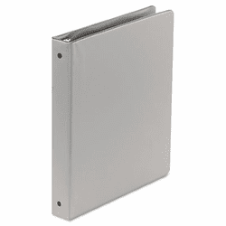 WLJ36814NM Basic Vinyl Round Ring Binder, 1" Capacity, Gray By WILSON JONES CO.