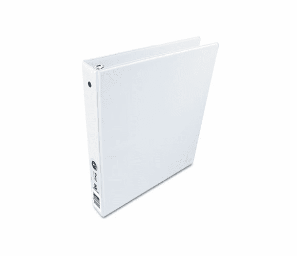 WLJ36814NW Basic Vinyl Round Ring Binder, 1" Capacity, White By WILSON JONES CO.