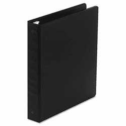 WLJ36834NB Basic Vinyl Round Ring Binder, 1-1/2" Capacity, Black By WILSON JONES CO.