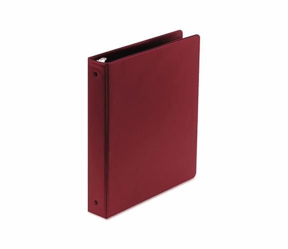 WLJ36834NC Basic Vinyl Round Ring Binder, 1-1/2" Capacity, Burgundy By WILSON JONES CO.