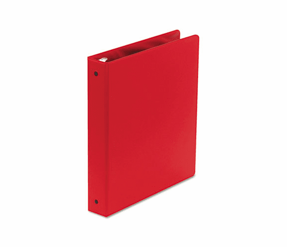 WLJ36834NR Basic Vinyl Round Ring Binder, 1-1/2" Capacity, Red By WILSON JONES CO.