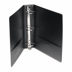 WLJ36844NHB Basic Vinyl Round Ring Binder With Label Holder, 2" Capacity, Black By WILSON JONES CO.