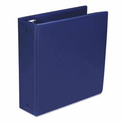 WLJ36849NBL Basic Vinyl Round Ring Binder, 3" Capacity, Dark Blue By WILSON JONES CO.