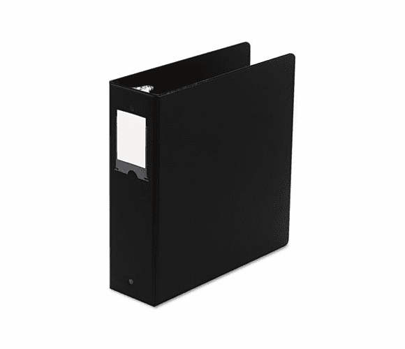 WLJ36849NHB Basic Vinyl Round Ring Binder With Label Holder, 3" Capacity, Black By WILSON JONES CO.