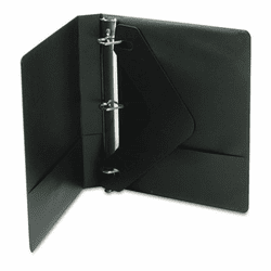 WLJ38314NHB Basic Vinyl D-Ring Binder With Label Holder, 1" Capacity, Black By WILSON JONES CO.