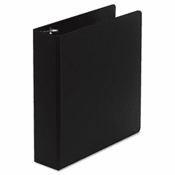 WLJ38344B Basic Vinyl D-Ring Binder, 2" Capacity, Black By WILSON JONES CO.