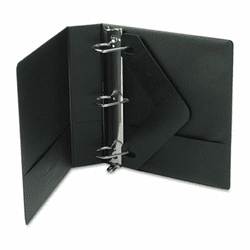 WLJ38344NHB Basic Vinyl D-Ring Binder With Label Holder, 2" Capacity, Black By WILSON JONES CO.