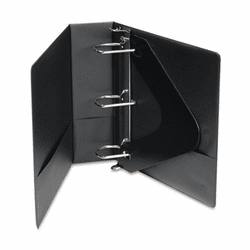 WLJ38349NHB Basic Vinyl D-Ring Binder With Label Holder, 3" Capacity, Black By WILSON JONES CO.