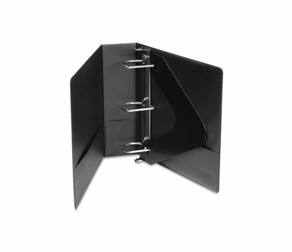 WLJ38349NHB Basic Vinyl D-Ring Binder With Label Holder, 3" Capacity, Black By WILSON JONES CO.