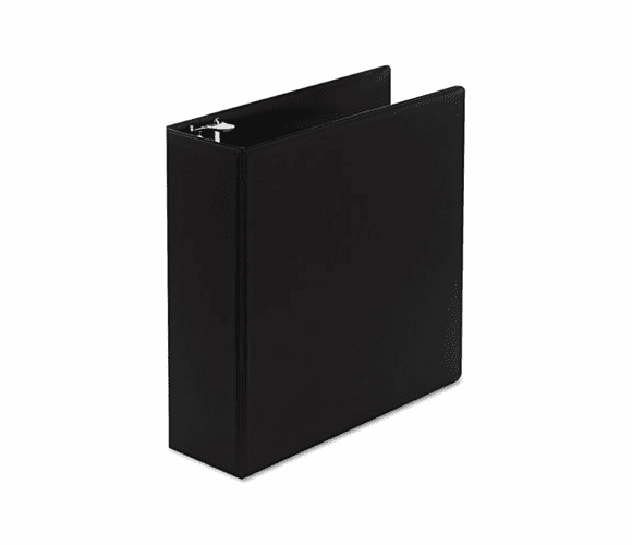WLJ38354B Basic Vinyl D-Ring Binder, 4" Capacity, Black By WILSON JONES CO.