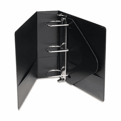 WLJ38354NB Basic Vinyl D-Ring Binder With Label Holder, 4" Capacity, Black By WILSON JONES CO.