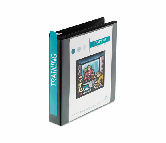 WLJ38534B Heavy-Duty D-Ring Vinyl View Binder, 1-1/2" Capacity, Black By WILSON JONES CO.