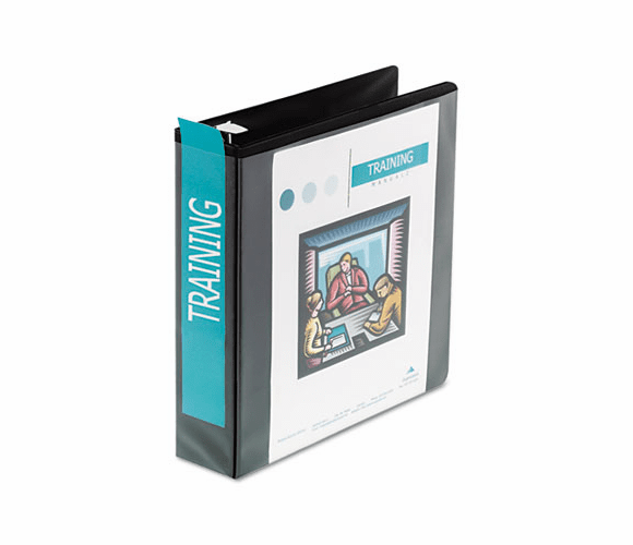 WLJ38544B Heavy-Duty D-Ring Vinyl View Binder, 2" Capacity, Black By WILSON JONES CO.