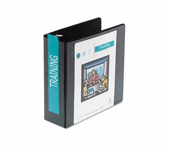WLJ38549B Heavy-Duty D-Ring Vinyl View Binder, 3" Capacity, Black By WILSON JONES CO.