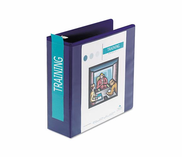 WLJ38549BL Heavy-Duty D-Ring Vinyl View Binder, 3" Capacity, Blue By WILSON JONES CO.