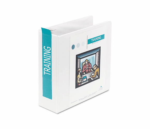 WLJ38549W Heavy-Duty D-Ring Vinyl View Binder, 3" Capacity, White By WILSON JONES CO.