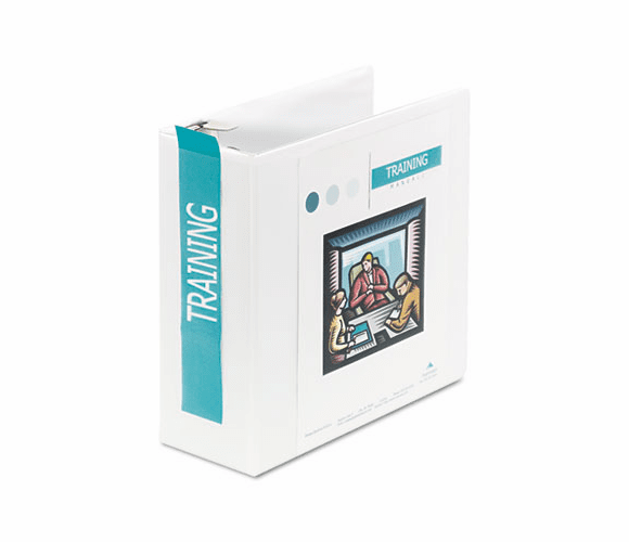 WLJ38554W Heavy-Duty D-Ring Vinyl View Binder, 4" Capacity, White By WILSON JONES CO.