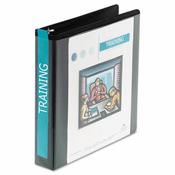WLJ38634B Basic D-Ring Vinyl View Binder, 1-1/2" Capacity, Black By WILSON JONES CO.