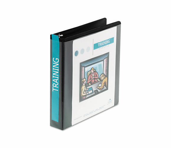 WLJ38634B Basic D-Ring Vinyl View Binder, 1-1/2" Capacity, Black By WILSON JONES CO.