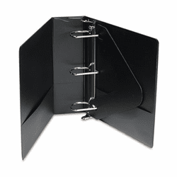 WLJ38649B Basic D-Ring Vinyl View Binder, 3" Capacity, Black By WILSON JONES CO.
