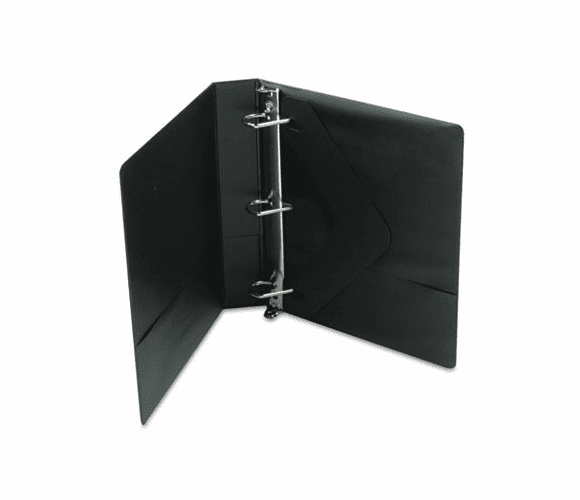 WLJ38654B Basic D-Ring Vinyl View Binder, 4" Capacity, Black By WILSON JONES CO.