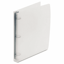 WLJ40755 Translucent Poly Round Ring Binder, 1" Capacity, Clear By WILSON JONES CO.