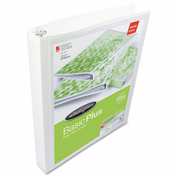 WLJ43333 Print-Won't-Stick Flexible Poly Round Ring View Binder, 1" Capacity, White By WILSON JONES CO.