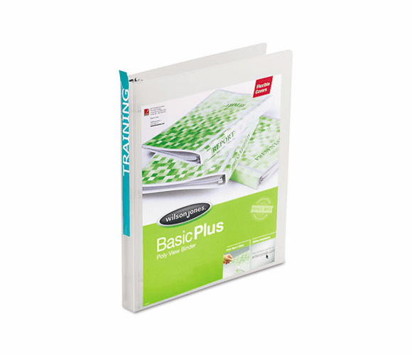 WLJ43336 Print-Won't-Stick Flexible Poly Round Ring View Binder, 5/8" Capacity, Clear By WILSON JONES CO.