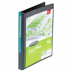 WLJ43340 Print-Won't-Stick Flexible Poly Round Ring View Binder, 5/8" Capacity, Black By WILSON JONES CO.