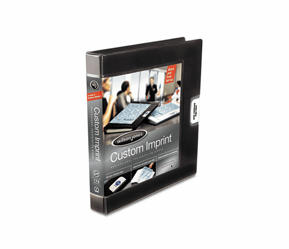 WLJ46100 Custom Imprint Presentation Binder, 1" Capacity, Black By WILSON JONES CO.