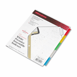 WLJ54145 Gold Pro Insertable Tab Index, Multicolor 5-Tab, Letter, White Sheets By WILSON JONES CO.