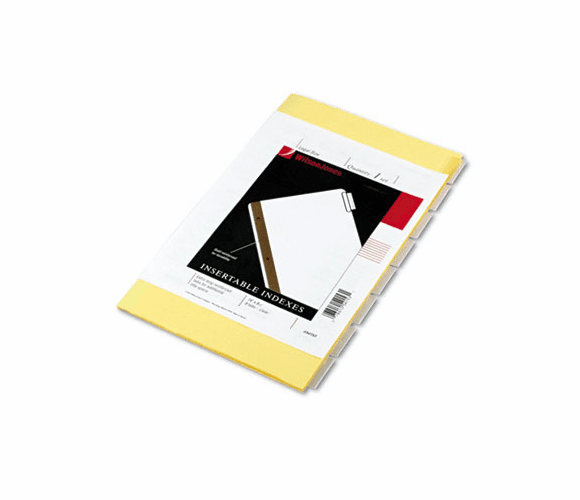 WLJ54153 Single-Sided Reinforced Insertable Index, Clear 8-Tab, 8-1/2 x 14, Buff, 8/Set By WILSON JONES CO.