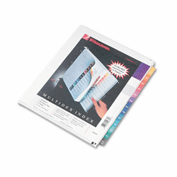 WLJ54732 Multi-Dex Quick Reference Index, Assorted Color 12 Month Tabs, Letter By WILSON JONES CO.