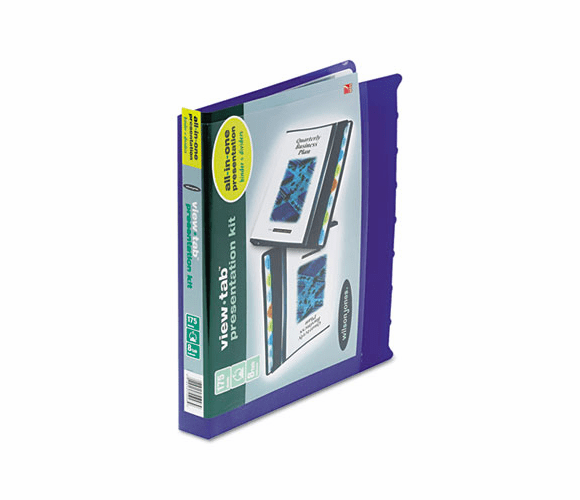 WLJ55096 View-Tab Round Ring Presentation Binder, 8-Tab Style, 1" Capacity, Blue By WILSON JONES CO.