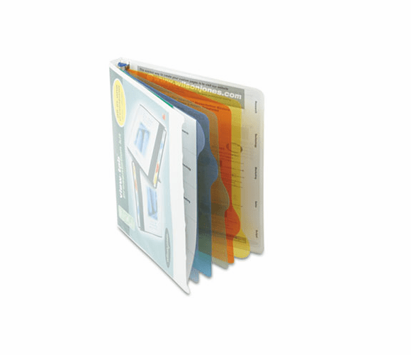 WLJ55364 View-Tab Round Ring Presentation Binder, 5-Tab Style, 5/8" Capacity, White By WILSON JONES CO.