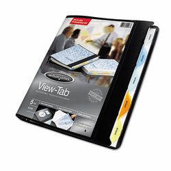 WLJ55365 View-Tab Round Ring Presentation Binder, 5-Tab Style, 5/8" Capacity, Black By WILSON JONES CO.