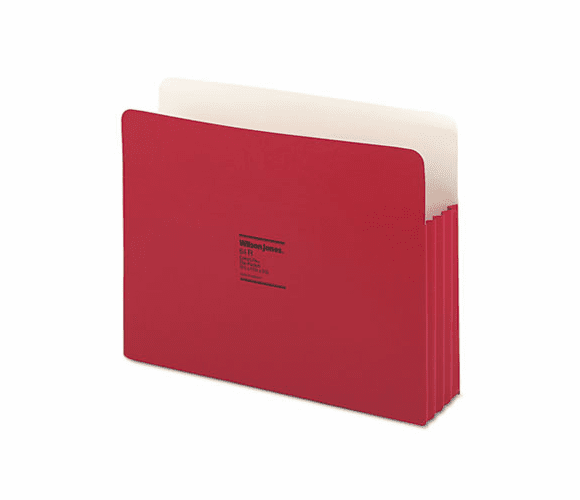 WLJ64R ColorLife 3 1/2 Inch Expansion Pocket, Straight Tab, Manila, Letter, Red, 25/Box By WILSON JONES CO.