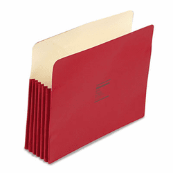 WLJ66R ColorLife 5 1/4 Inch Expansion Pocket, Straight Tab, Letter, Red, 10/Box By WILSON JONES CO.
